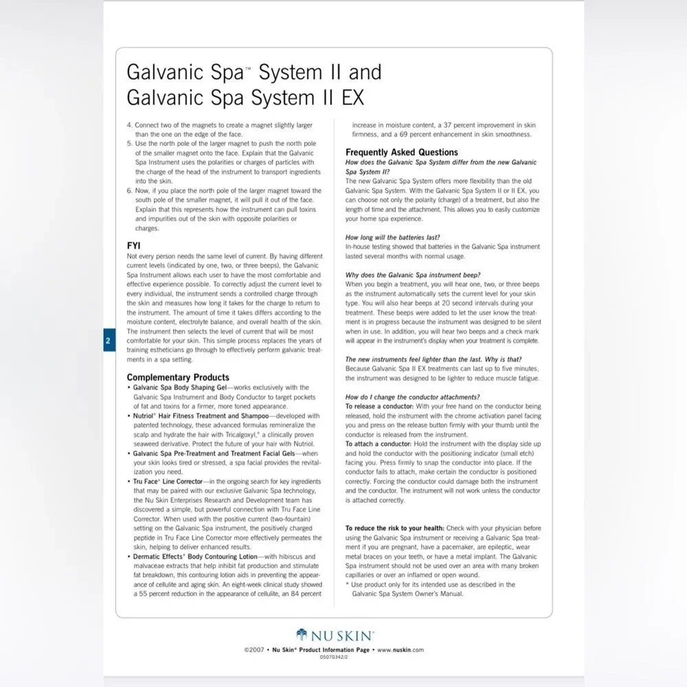 Ageloc Nuskin Galvanic Spa II EX
